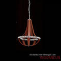 Special Modern leather and iron  LED bulb chandelier lamp